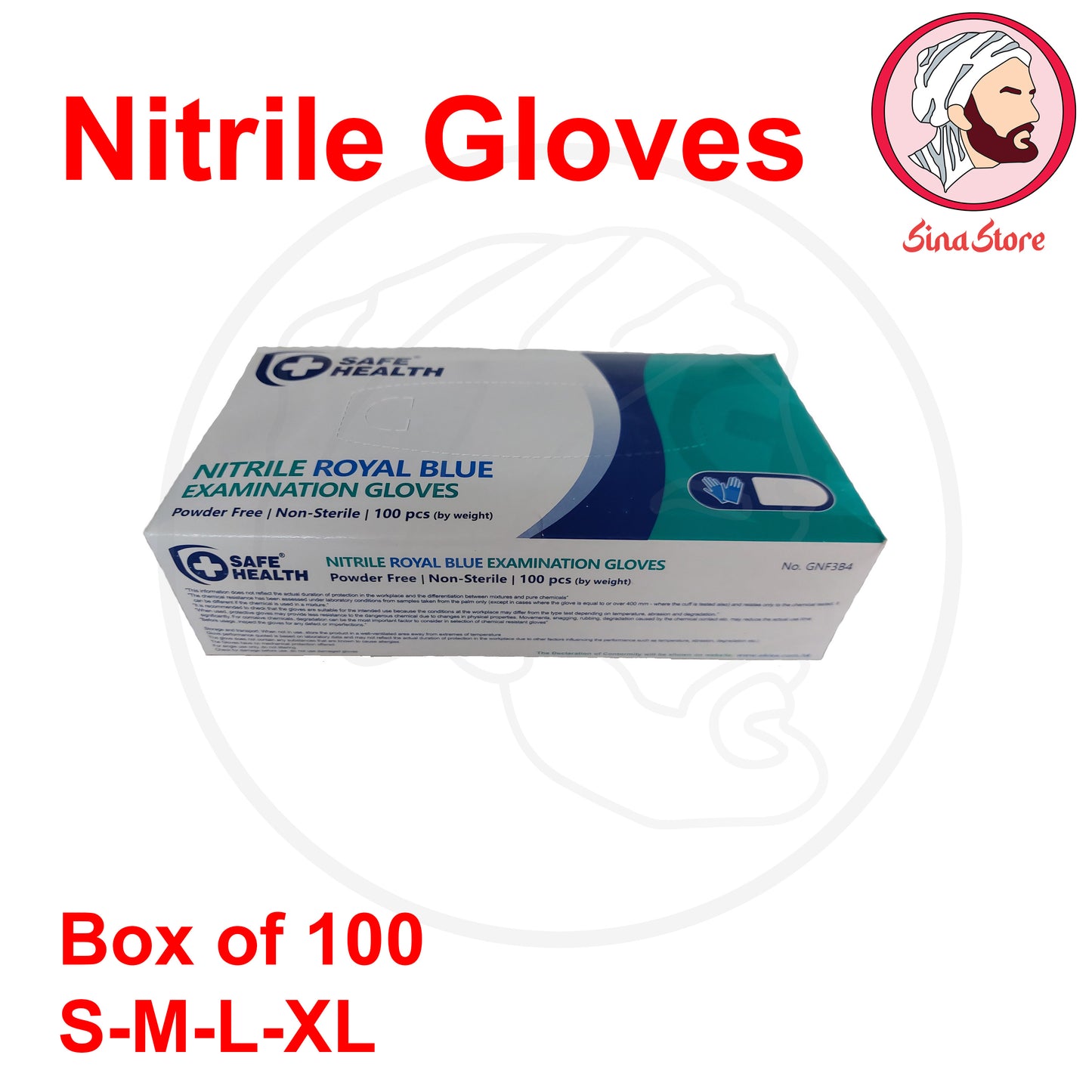 Nitrile Gloves Box of 100