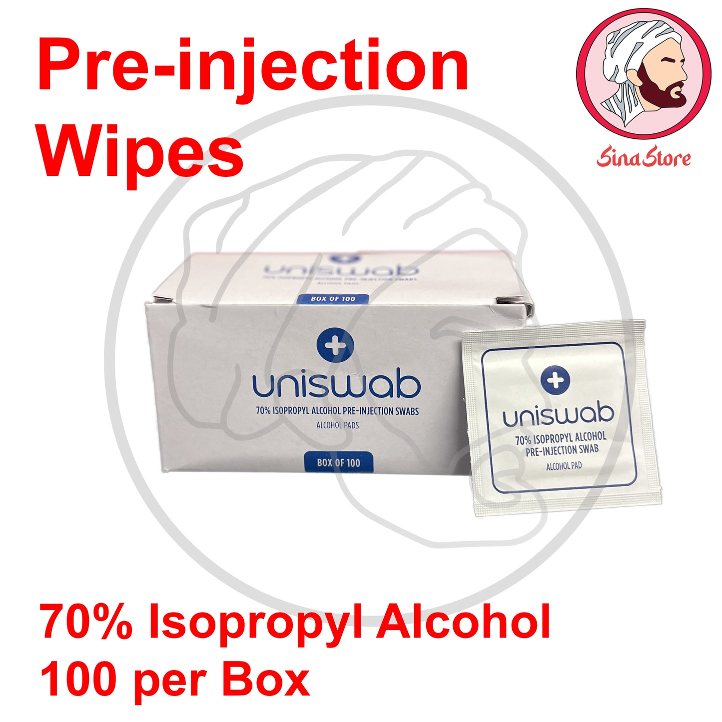 Pre-injection Wipes (Box of 100)