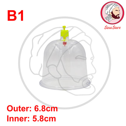 Hijama Cups - Mixed Sizes: B1, B2, B3, B4, B5, B6, B1+