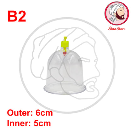 Hijama Cups - Mixed Sizes: B1, B2, B3, B4, B5, B6, B1+