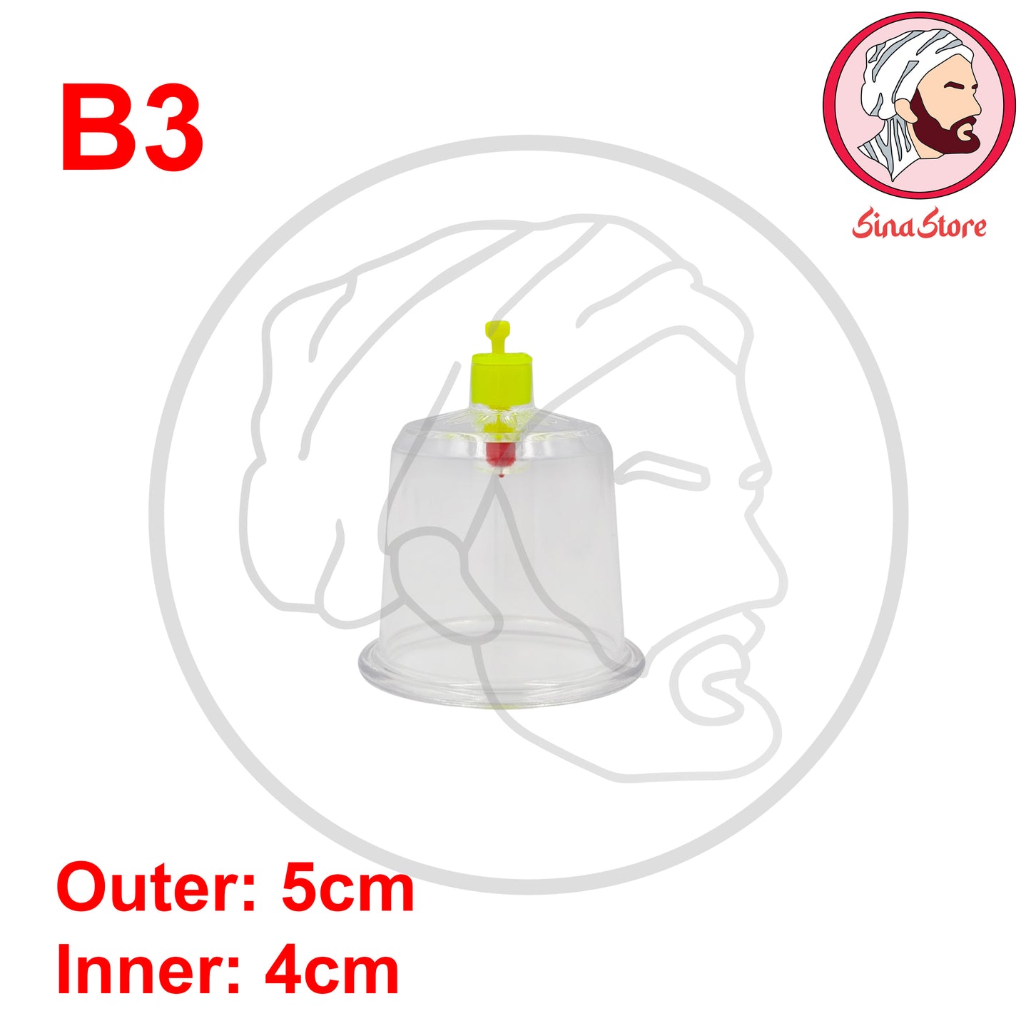 Hijama Cups - Mixed Sizes: B1, B2, B3, B4, B5, B6, B1+