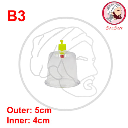Hijama Cups - Mixed Sizes: B1, B2, B3, B4, B5, B6, B1+