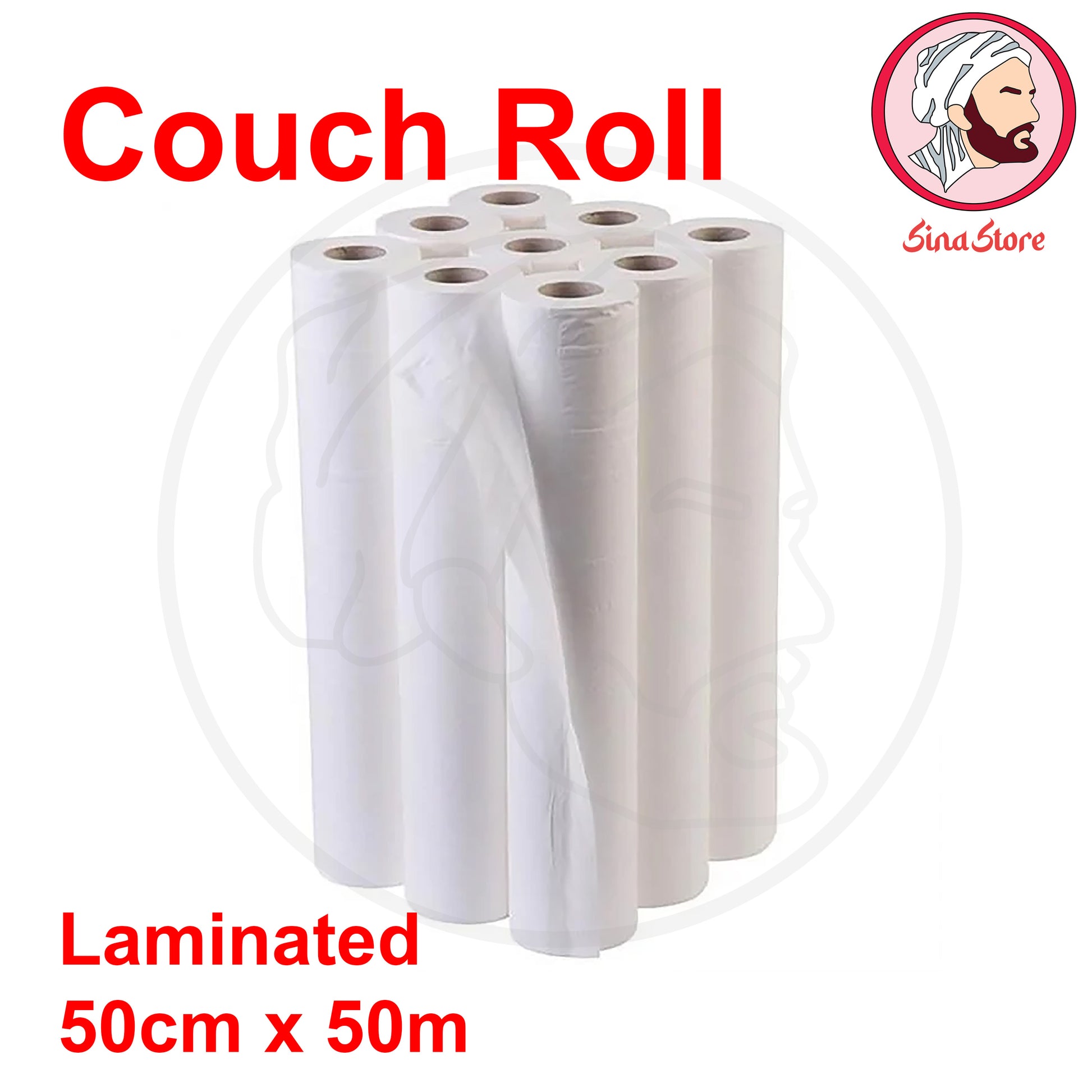 Couch Roll Laminated 20" 50cm x 50M - Couch Roll